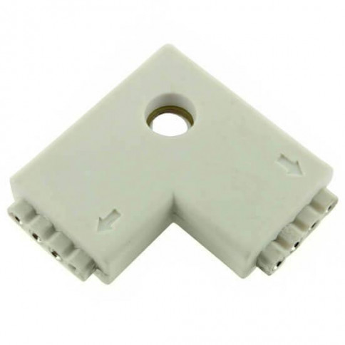 Connecteur rigide 4 pins 90° à visser pour Strips LED RGB ou DREAM-COLOR