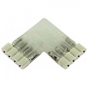 Connecteur souple 4 pins 90° à coller pour Strips LED RGB ou DREAM-COLOR