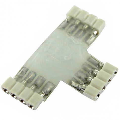 Connecteur souple 4 pins en T à coller pour strips LED RGB ou Dream-Color