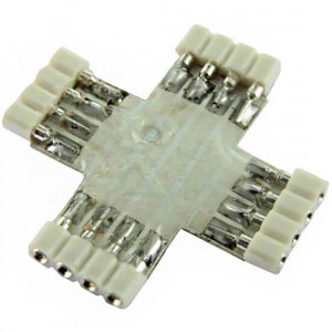 Connector X 4 pins female extra flat for Strips LEDs RGB or DREAM-COLOR