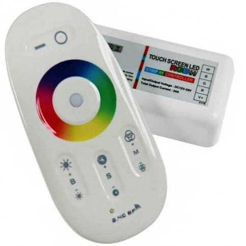Contrôleur LED RGB-W avec sa télécommande tactile RF compact