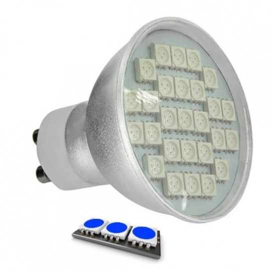 Ampoule LED GU10 bleu 27 SMD type 5050 3.5 watts