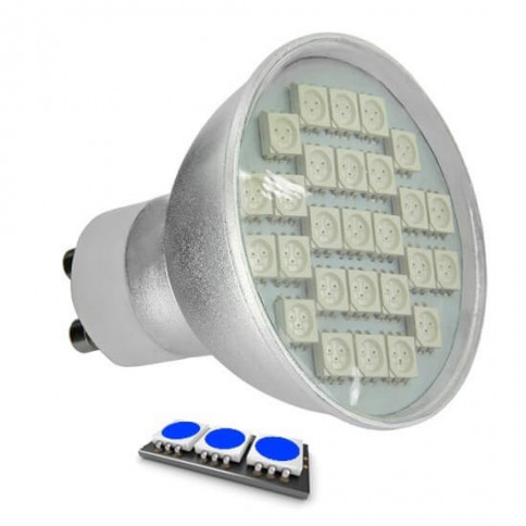 Ampoule LED GU10 bleu 3.5 watts 27 SMD type 5050