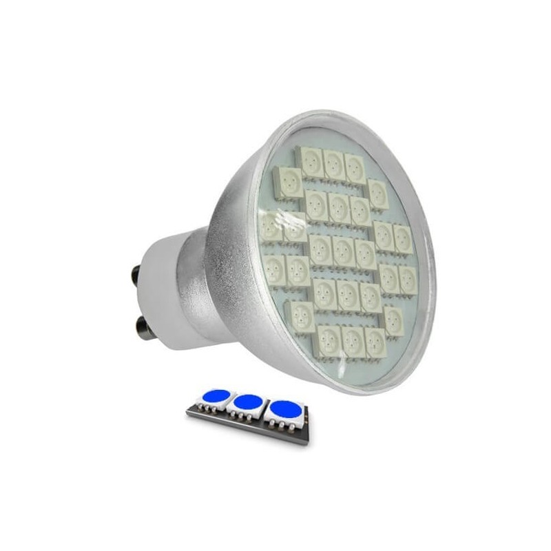 Ampoule LED GU10 bleu 27 SMD type 5050 3.5 watts