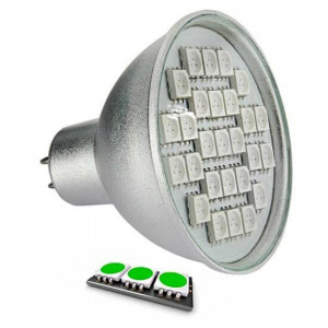 27 SMD TYPE 5050 GREEN MR16 LED bulb