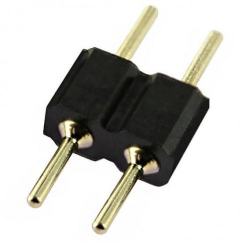 Double raccord 2 pins noir pour strip LED unicolores