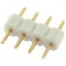 Double raccord 4 pins blanc pour strip leds unicolores