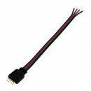 Prise 4 pins mâle avec cable pour strip LED RGB 