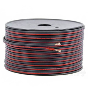 Cable électrique plat rouge noir 2 fils 0.5mm² longueur de 1m