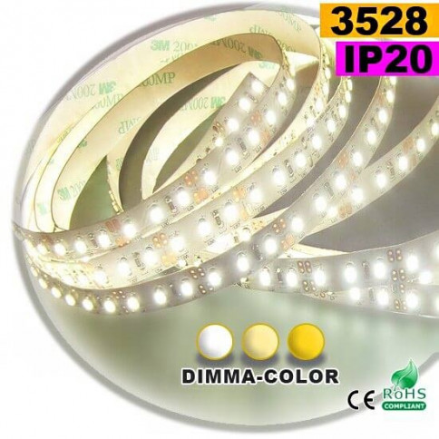Strip LED dimma-color 3528 ip20 120 LED/m sur mesure