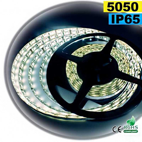 Strip LED blanc SMD 5050 IP65 60LED/m sur mesure