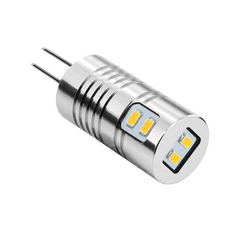 Ampoule 360° Tube 6 leds SMD 3020 12 volts culot G4
