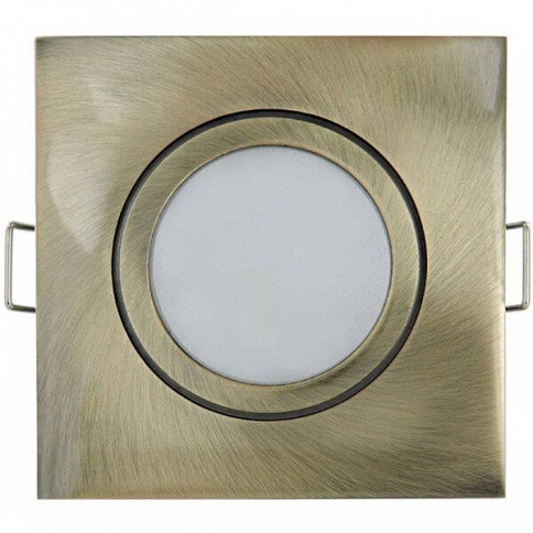  Venia square recessed spotlight, aluminium finish IP65 class 3