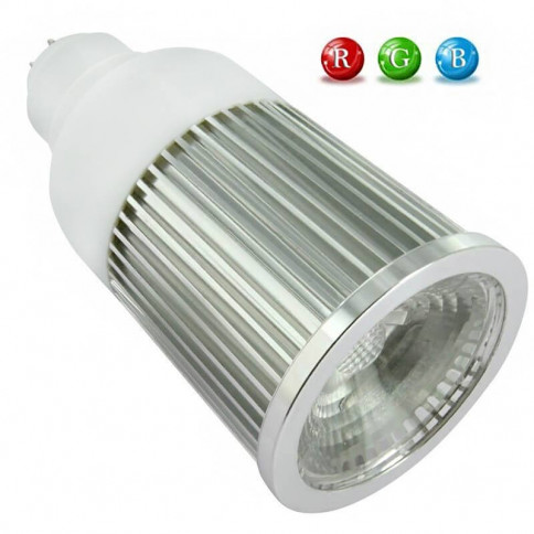 Ampoule LED matricielle MR16 RVB 5 Watts + télécommande IR