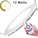 Dalle Templat LED ronde de 12 watts. Ajuster la température de couleur Ø 175 mm encastré