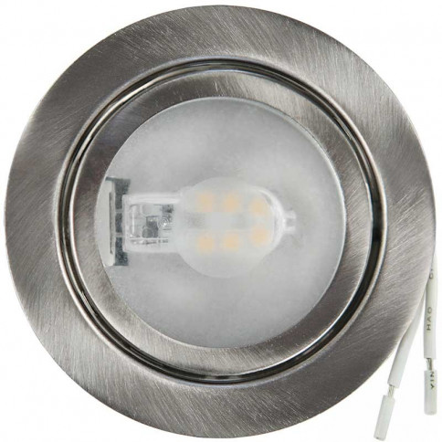 Spot encastrable silver en inox brossé à culot G4 pour lampe LED ou halogène