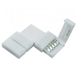  Boitier Clips-connect 90° pour Strip LEDs 12mm - Circuit board à 5 pistes entraxe 1,8mm 