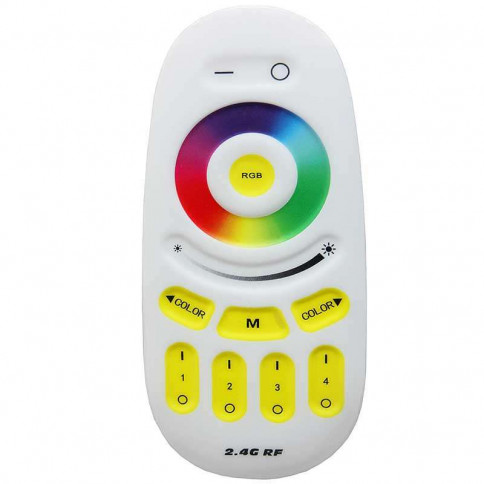 Télécommande RGBW tactile quatre boutons à radio fréquence pour ampoule et Circline-LED RGB W