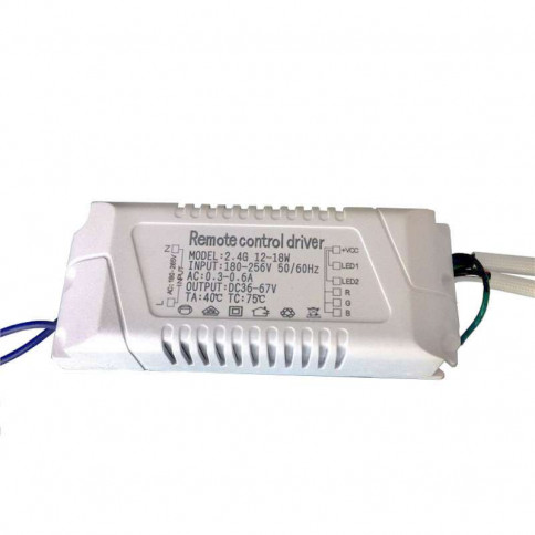 Boitier d'alimentation pour barrette LED RGBW à courant constant de 12 à 18 watts