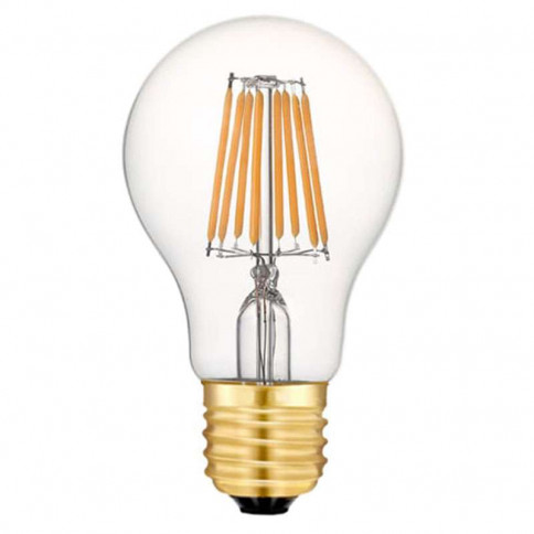 8 watt LED spherical bulb Ø A60 with E27 base - eight LED filaments