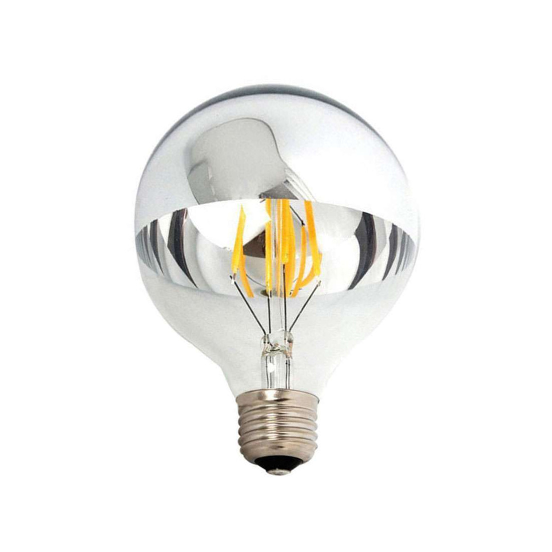 Ampoule E27 - Globo 9W LED Filament - VINTAGE Chrome