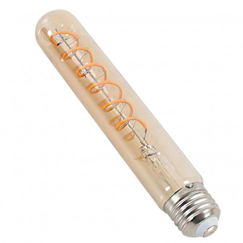 Lampe tube T30 à filament LED Twisted en diamètre 30mm de 5 watts  longueur 185mm culot E27