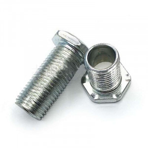 M10 zinc-plated sleeve with 1mm pitch hex base - 25mm long