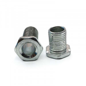 M10 zinc-plated sleeve with 1mm pitch hex base - 25mm long