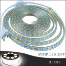 Strip LED 230 volts blanc en rouleau de 25, 50 ou 100 mètres 
