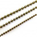 Bronze-coloured metal ball chain diameter 4.5mm - sold by the linear metre
