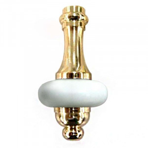 Pendentif Elissage en bronze et porcelaine blanc pour interrupteur à tirette