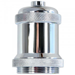 Douille E27 chromé pour lampe style Edison