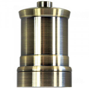 Douille E27 Paollo vintage en bronze bague simple