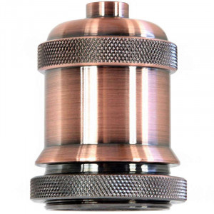 E27 Caravaggio bronze lampholder long threaded ring Ø 42