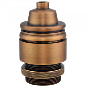 Douille E27 Taurino vintage en bronze bague simple