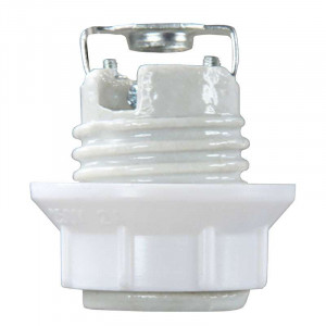 E14 porcelain lampholder with threaded ring and M10 support