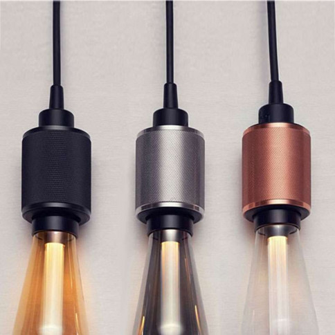 Douille E27 Classic Théme en laiton massif usinée pour lampe style Edison 3 couleurs au choix