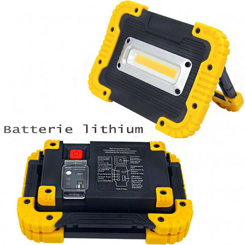  Projecteur sur batterie 10 watts  LED COB 