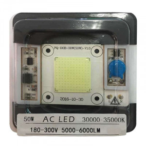  AC LED COB white 30000 to 35000 kelvin of 50 watts with transistor power supply