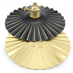 Priape lampshade in natural brass or aged black brass