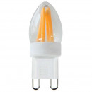 LED flame filament bulb with G9 base