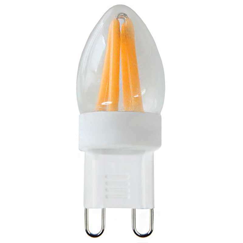 Ampoule LED G9 dimmable 2.5 watts flamme 4 filaments LED en 230 Volts