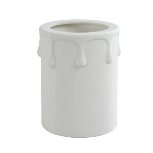 Fausse bougie D40 pour lustre couleur blanc longueur 60mm