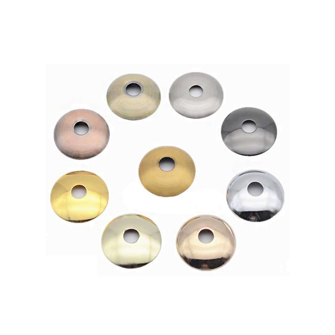 Rondelle bombée de couleurs diamètre 30mm pour luminaire fil