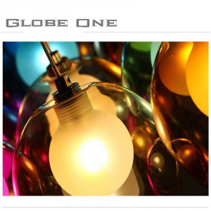 GlobeOne luminaire in coloured glass