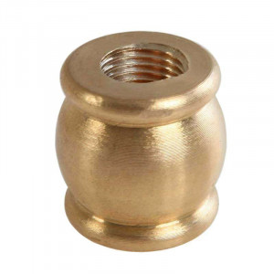 Smooth brass sleeve for M10 threaded pipes, length 20mm