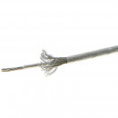 Câble électrique coaxial sur téflon transparent de 0.3mm² longueur de 1m 