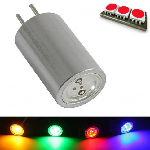 Ampoule LED à culot G4 couleur d'éclairage rouge - 12 volts  avec une LED COB de 1 watts