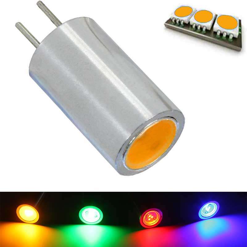 Ampoule LED culot G4 couleur d'éclairage orange avec LED COB 1 watts
