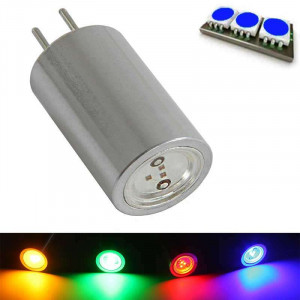 LED bulb with G4 base, blue light colour - 12 volts with a 1 watt COB LED